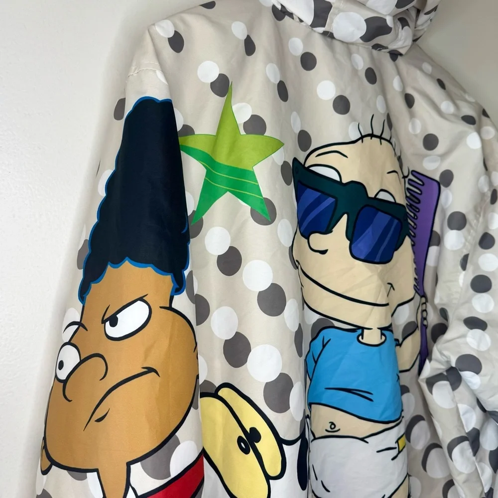 Nickelodeon Members Only X Rugrats Hey Arnold Windbreaker Jacket X Large Stempy - Picture 9 of 12